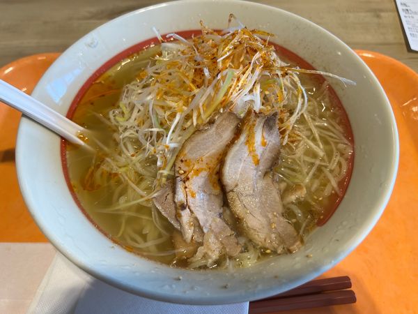 「ねぎらーめん（塩）（大盛）」@幸楽苑 レイクウォーク岡谷店の写真