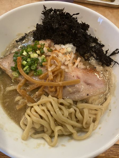 「限定 背脂焼煮干+煮干和玉 1000+300」@磐田麺屋 さすけの写真