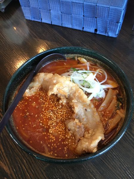 「辛らぁめん(味噌)+ぱいくぅ¥1,100」@らぁめん銀波露 札幌月寒店の写真