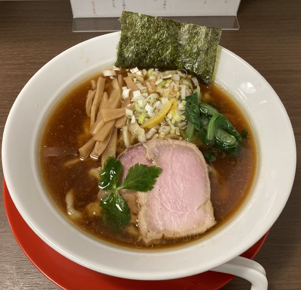 「中華そば 750円(無料クーポン使用)」@中華そば 麦笑 本所吾妻橋店の写真