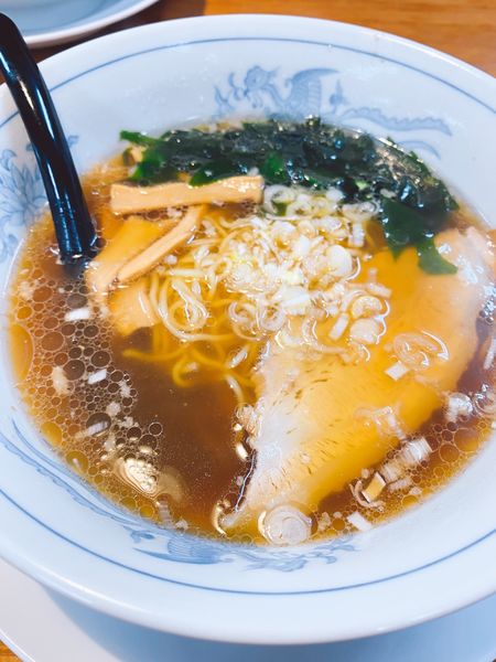 「正油ラーメン　ハーフ」@会津喜多方らーめん 新田店の写真