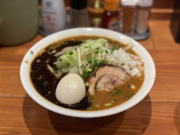 「【限定】黒マー油味噌ラーメン」@麺屋 真心の写真