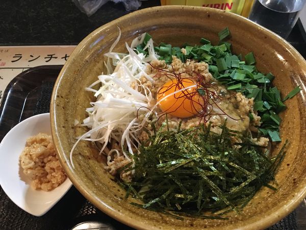 「【限定】台湾まぜそば」@炭焼きと肉そば 火鳥の写真