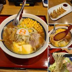 野菜らーめん 味噌(バター風味·コーン)+８番餃子