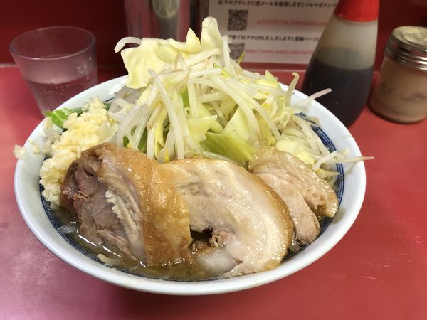 「小ラーメン ヤサイニンニク」@ラーメン二郎 桜台駅前店の写真
