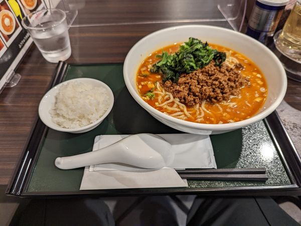 「担々麺・一口ライス」@担々麺とぎょうざ ふうりゅう 水道橋店の写真