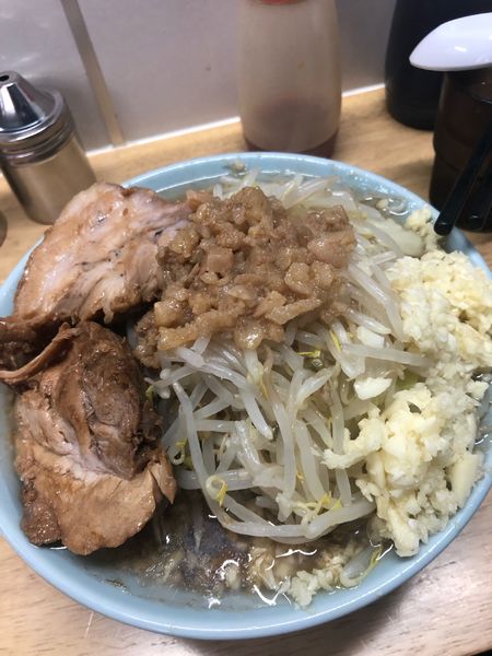 「ラーメン　全マシ」@俺の生きる道 白山店の写真