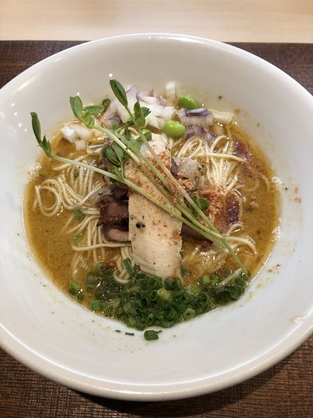 「限定③鮟肝と蛤850円➕替玉①青唐子230円」@論露に不二の写真