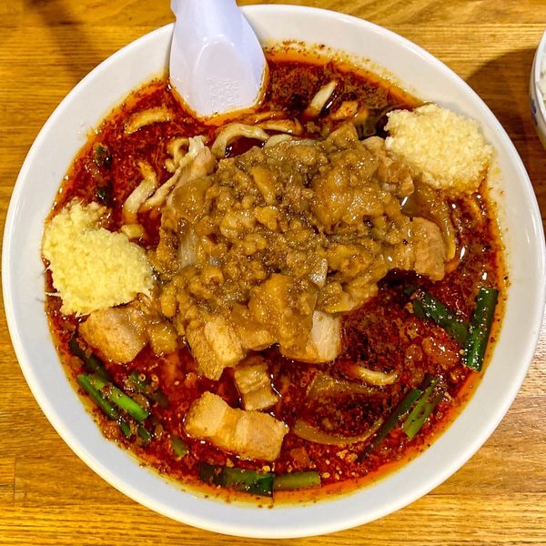 「辛いスタ満ソバ ¥950 小ライス ¥60」@元祖スタミナ満点らーめんすず鬼 赤坂店の写真