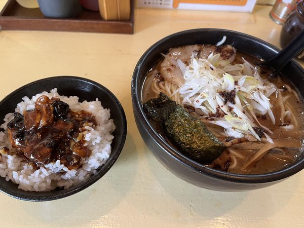 「さっぱりらーめん（大盛）＋チャーシューライス」@麺屋 天王の写真