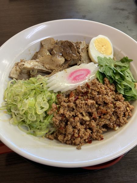 「すばらしいまぜそば(950円)」@ライスとらーめん立川家 いせさき店の写真