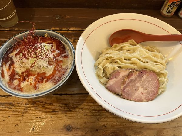 「サッポロ赤星＆辛みそつけ」@東京味噌らーめん 鶉の写真