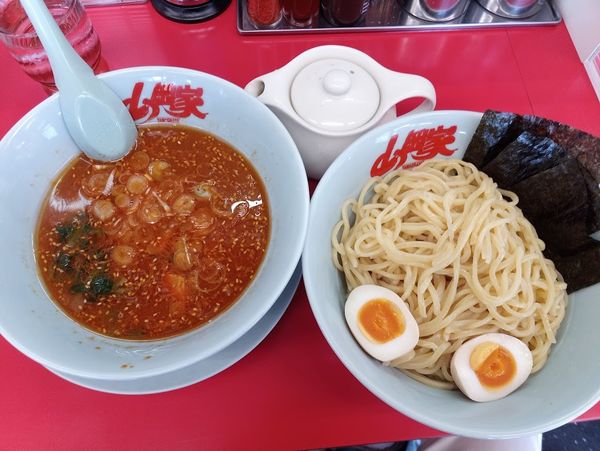 「辛味噌つけ麺910円、JAFで味玉子120円は無料」@山岡家 柏店の写真