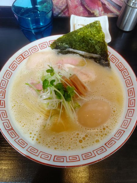 「味玉そば 鶏白湯 塩」@らぁ麺すみれ堂の写真