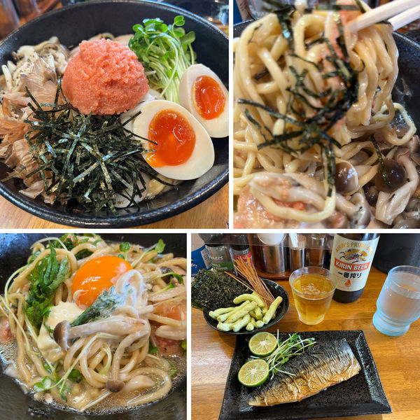 「【限定】明太子としめじのまぜそば 900円 ビール」@麺屋 鶏口の写真