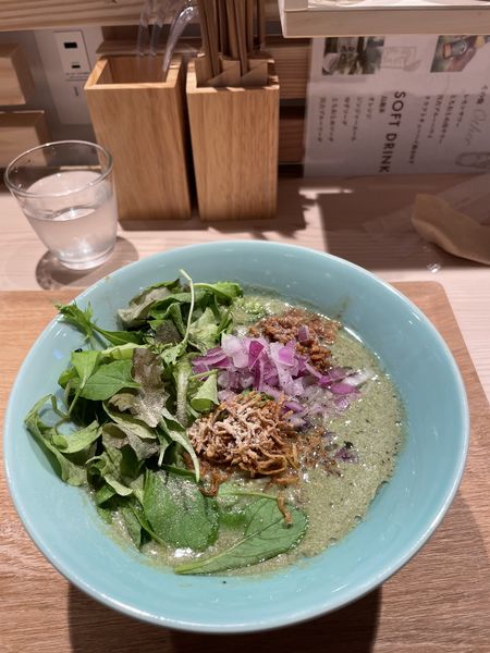 「ほうれん草の鶏ポタ麺」@とりそばカフェ しょうわの写真
