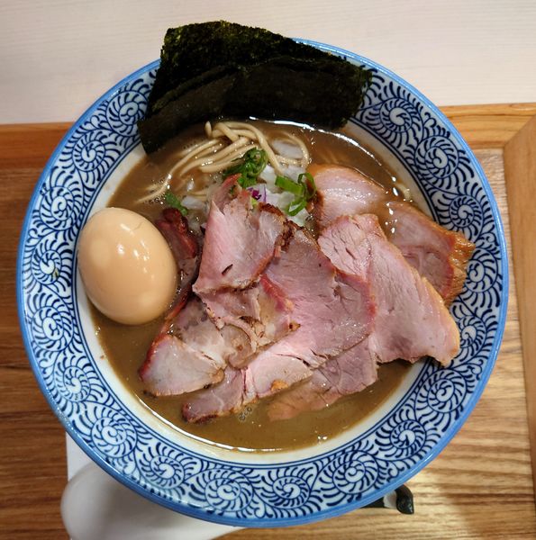 「味玉濃厚煮干しそば」@煮干しつけ麺 宮元の写真