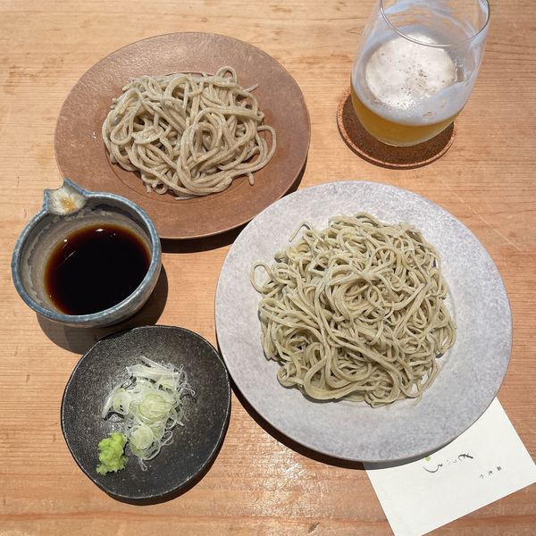 「二種もり　天ぷら付き（車海老二本と野菜）」@もりいろの写真