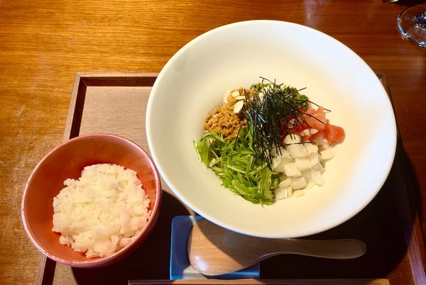 「夏季限定 房舎の冷製まぜそば(ご飯付き)」@房舎の写真