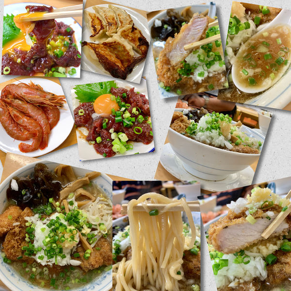 「【9月限定】背ガラとんこつカツに吸わせて+ミニ馬刺し丼他」@MENYA 食い味の道有楽の写真