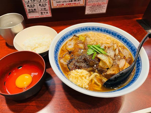 「スタミナ中華セット」@中華そば たた味の写真