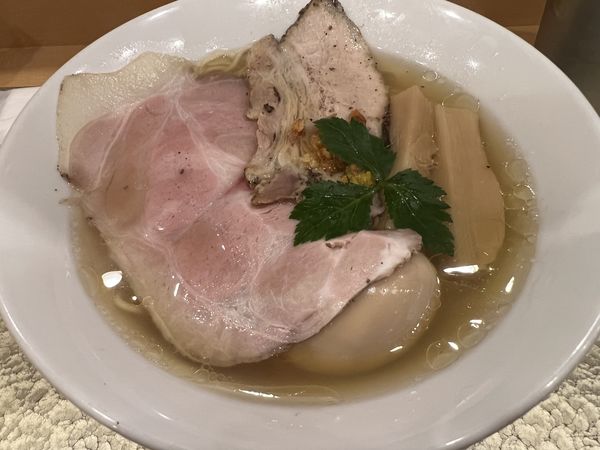 「黄金貝らーめん＋サービス味玉（890＋0円）」@なにわ麺次郎の写真