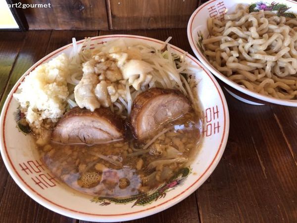 「小つけ麺 「にんにく脂」(900円)」@豚の穴の写真
