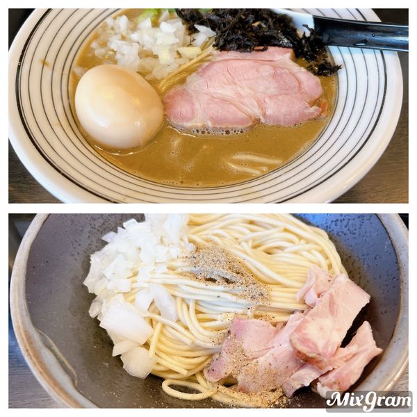 「濃厚味玉そば　和え玉(塩)」@陽はまたのぼるの写真