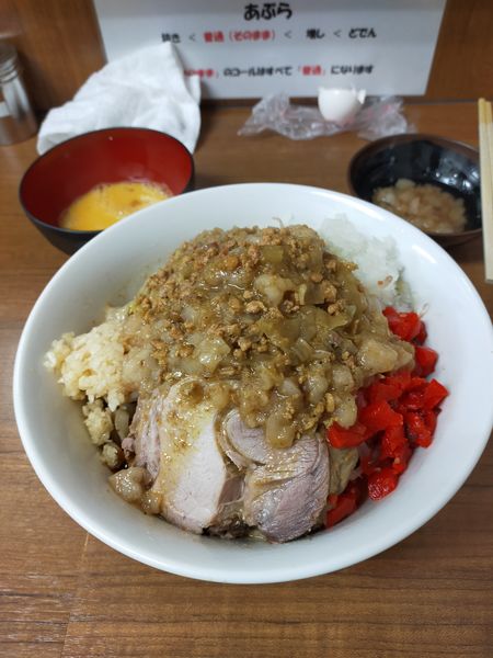 「限定　カレー油そば」@ラーメンの店 どでん 北浦和店の写真