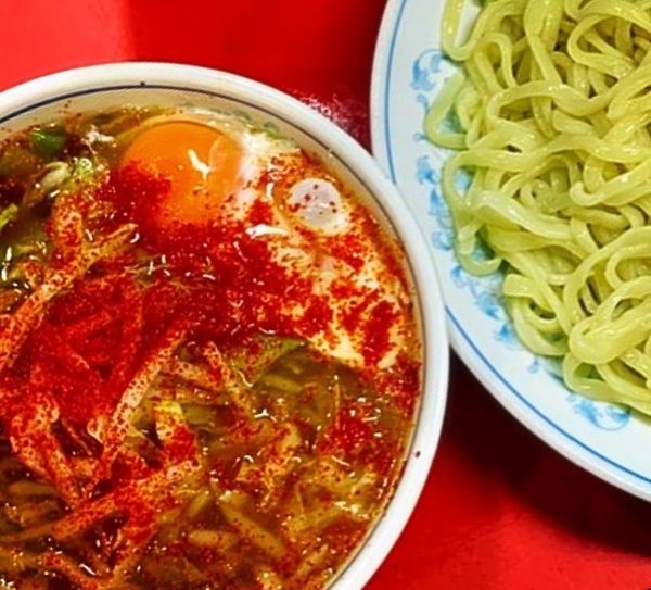 「ヤサイ玉子つけメン (辛め)」@つけめん 丸長 桜台店の写真