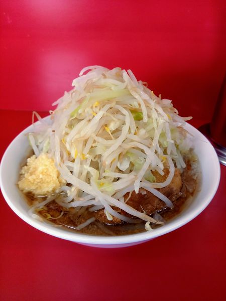 「麺半分　豚２枚(約160g)￥750」@ラーメン二郎 茨城守谷店の写真