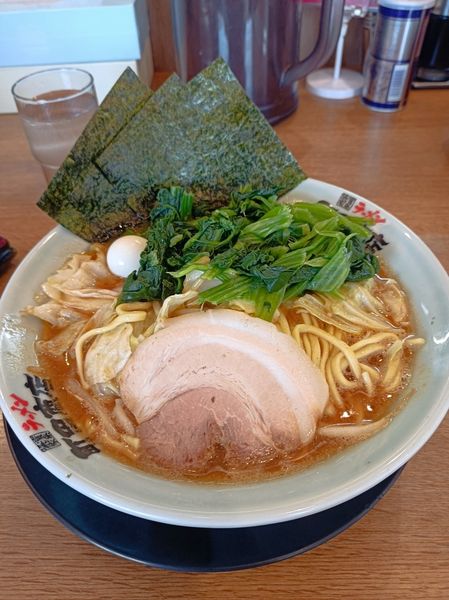 「味噌ラーメン(麺増し、ほうれん草)」@門真商店の写真