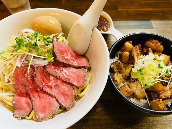 「タリアータまぜそば（920円）＆味玉（120円）が着丼！！」@麺屋 承太郎の写真
