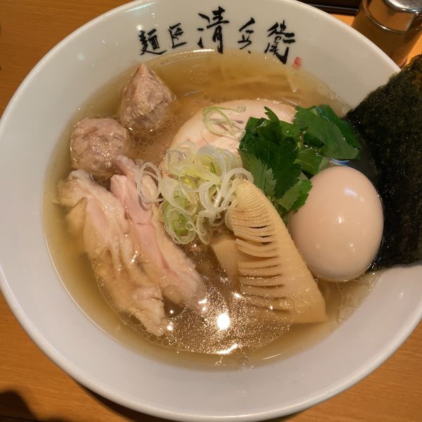 「特選淡麗鶏塩そば1100円」@麺匠 清兵衛の写真