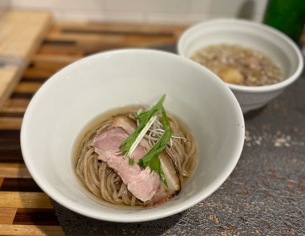 「昆布水つけ麺（ハーフ）¥800」@雲のきれまの写真