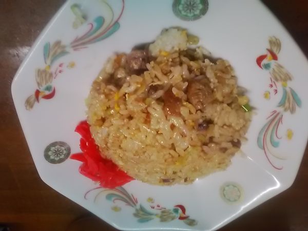 「半チャーハンセット(350円)」@ラーメンファミリーの写真