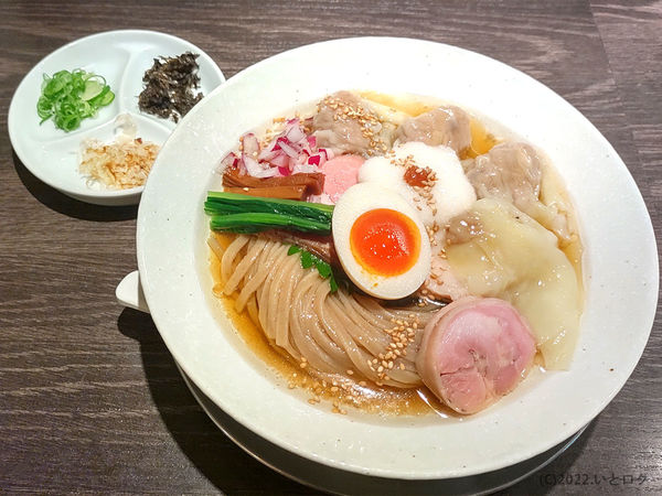 「もち小麦の冷香麺（＋手包み雲呑３個）」@麺創房LEOの写真
