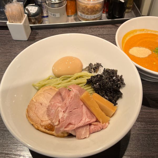 「甘海老のベジポタつけ麺」@中華そば 十目一八食堂の写真