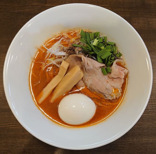 「味玉ピリ辛濃密中華そば(1100円)」@㐂九八～エキチカ～の写真