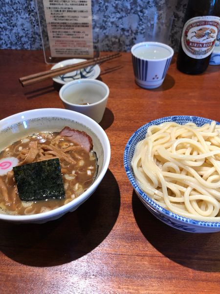 「つけソバ　メンマ　瓶ビール」@つけソバ いしいの写真