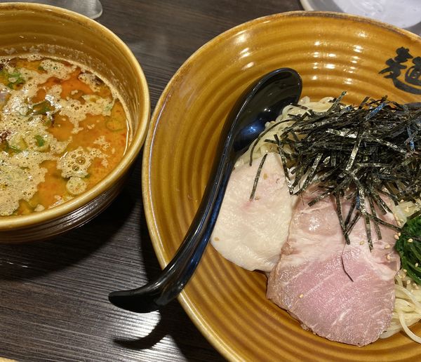 「【限定】煮干し担々つけ麺　１１５０円」@麺や でこの写真