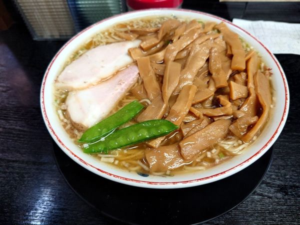 「メンマそば(大)1023円」@中華そば みずさわ屋の写真