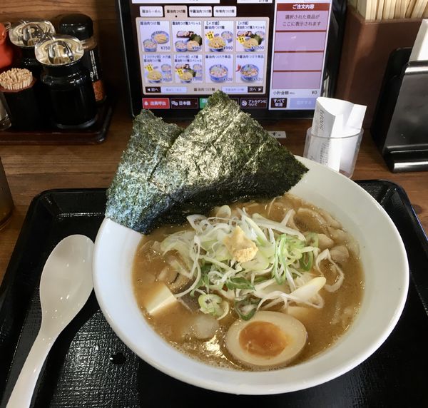 「豚汁ラーメン(500-ｸｰﾎﾟﾝ80＝420￥)」@北海道らぁめん伝丸 6号ひたちなか田彦店の写真