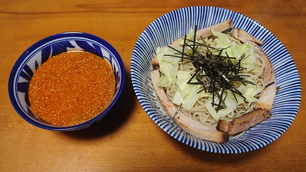 「【限定】冷し辛つけそば 730円（お土産）」@中華そば専門 とんちぼの写真