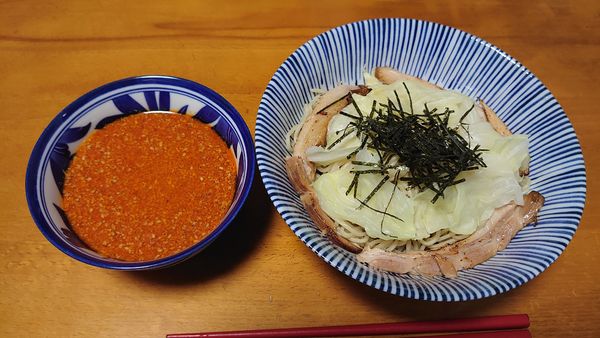 「【限定】冷し辛つけそば 730円（お土産）」@中華そば専門 とんちぼの写真