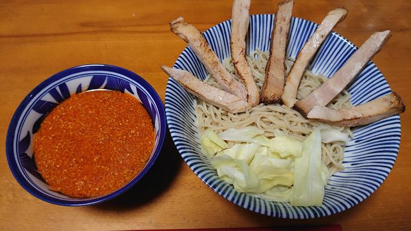 「【限定】冷し辛つけそば 730円（お土産）」@中華そば専門 とんちぼの写真