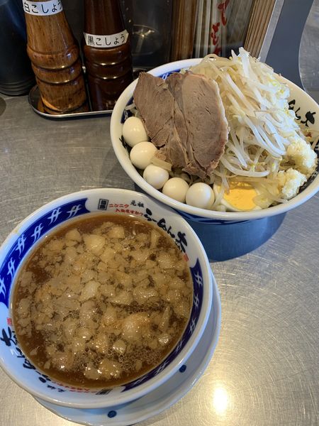 「つけ麺 950円 うずら 100円」@らーめん大 蕨店の写真