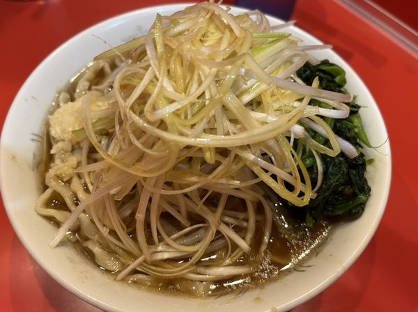 「ミニらーめん、味ネギトッピング、ほうれん草」@麺屋 桐龍の写真