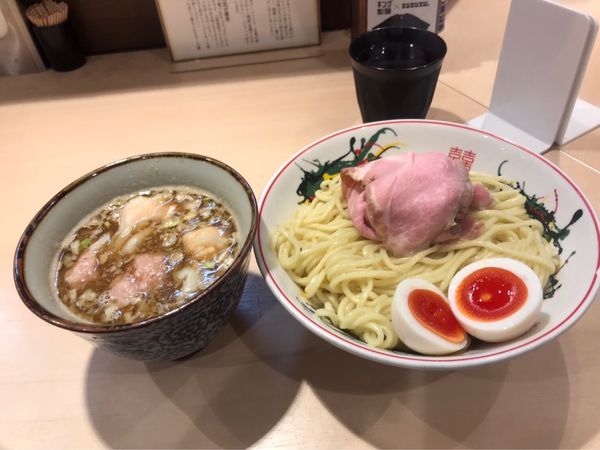 「豚骨魚介つけ麺（全部入り）」@キング製麺の写真