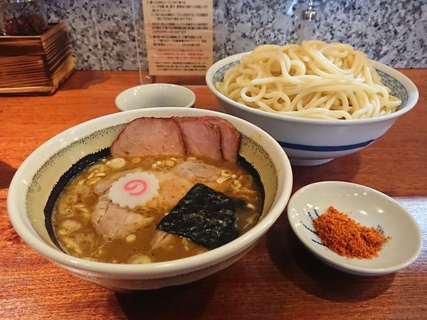 「チャーシューつけソバ(大)＋辛粉」@つけソバ いしいの写真